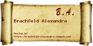 Brachfeld Alexandra névjegykártya